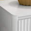 Commode 9 tiroirs pour chambre à coucher avec grands tiroirs, commode en bois de 63 po de largeur, grande commode de plancher, long meuble télé moderne, table d'appoint avec rangement Mid-Century, blanc-1641547460