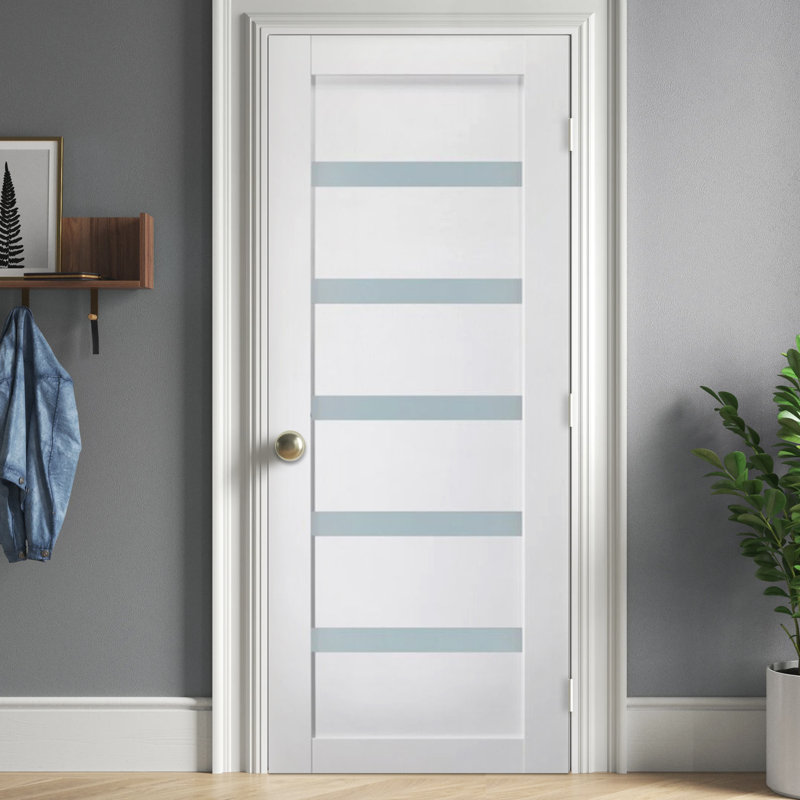 Porte standard en verre pré-suspendu, 30 po x 80 po, À gauche