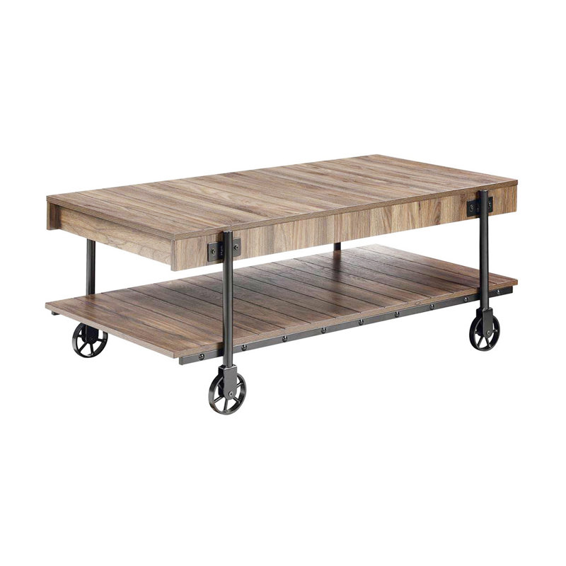 Table basse à roulettes avec rangement Jerami