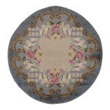 Vintage One-of-a-Kind 4'9X4'9 Hand Knotted Area Rug