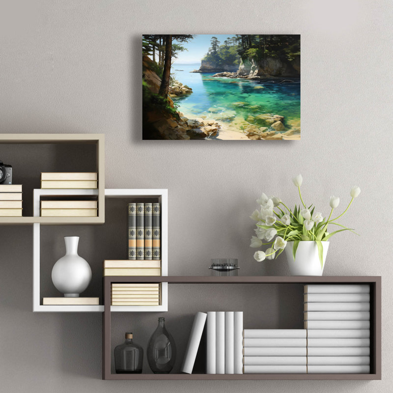 Art mural en verre épique «Clear Water» par r3darch0n, H 16 po x l 24 po x P 0,2 po