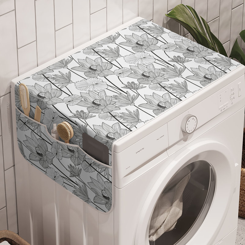Lot de 2 lotions de rangement pour machine à laver East Urban Home Lotus de 47 po x 18,5 po