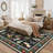10×13 Floral Bordered Low Pile Rugs for Living Room Large Washable Low Pile Animal Pattern High Traffic Area Rugs with Rubber Backing-1152314699-1152314685