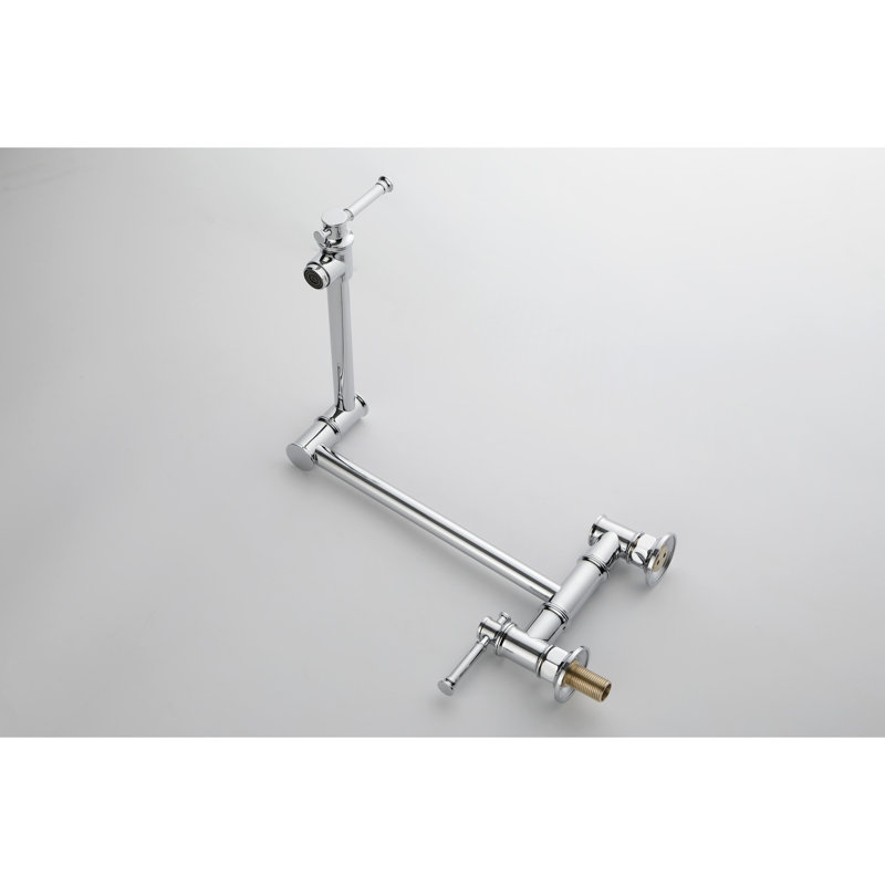 Pot Filler Faucet Wall Mount - Modern Brass, Two-Attachment Design, Easy Cleaning, Drip- Operation Mounted Folding Arm Feature, Accurate Water Delivery, Corrosion Finish