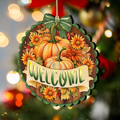Welcome Wooden Ornament