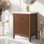 Ensemble de meuble-lavabo sur pied lavabo simple 24 po avec plateau en céramique blanche