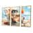 Toile avec cadre flottant or