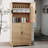 71" Tall Wooden Pantry Cabinet with Adjustable Shelves and 4 Doors – Freestanding Kitchen Storage Cabinet for Dining Room, Living Room, Bathroom-1661442291