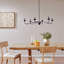 Luminaire suspendu en acier 6 lumières Azareth