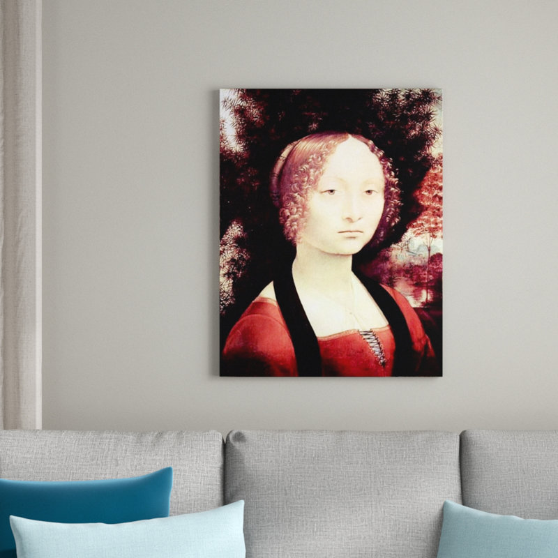 Ginevra de' Benci by Leonardo Da Vinci - Wrapped Canvas Rectangle Print