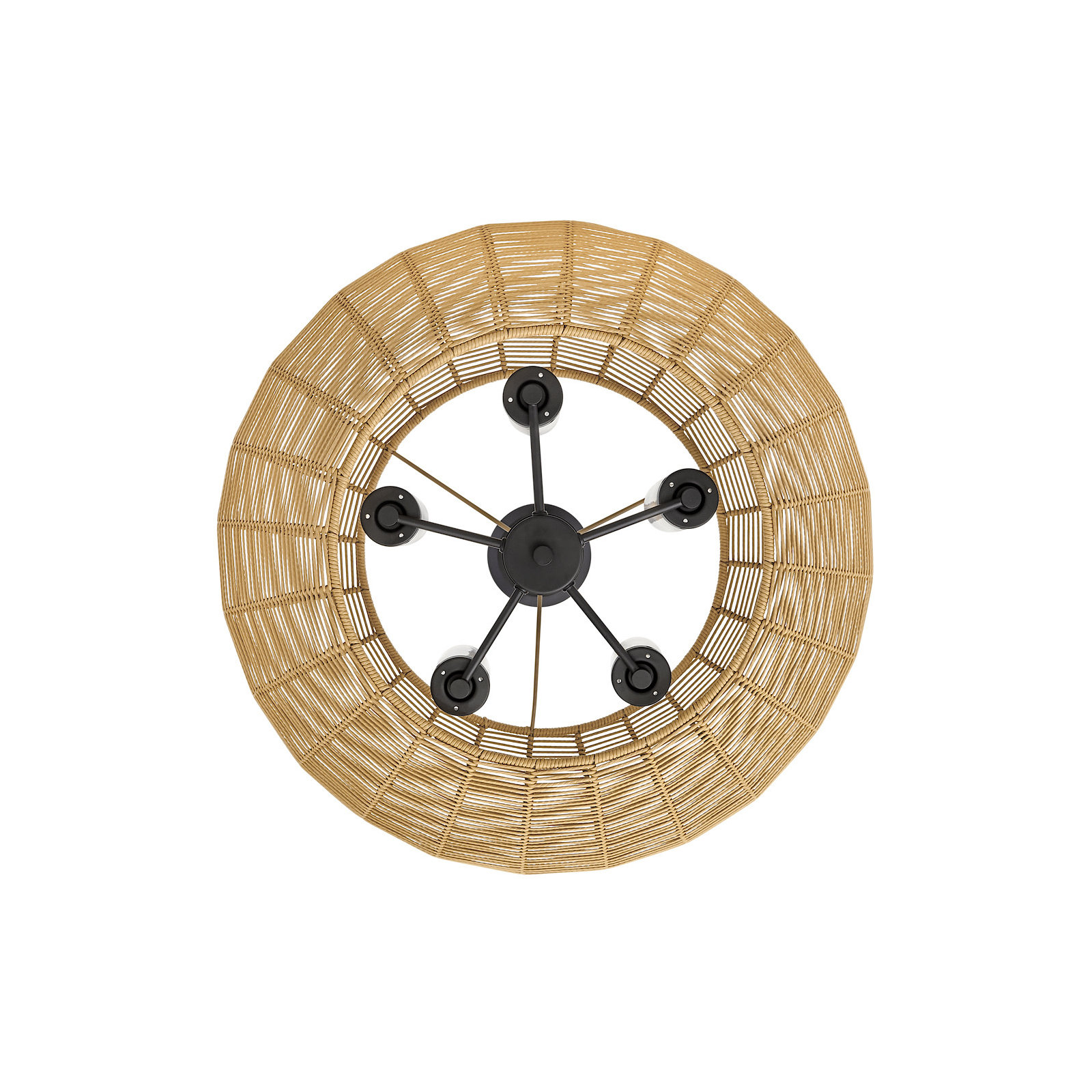 Abbey Outdoor Metal Chandelier, Natural