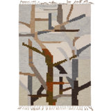 Vintage One-of-a-Kind Rectangle 5'5" X 7'7" Hand Knotted Area Rug