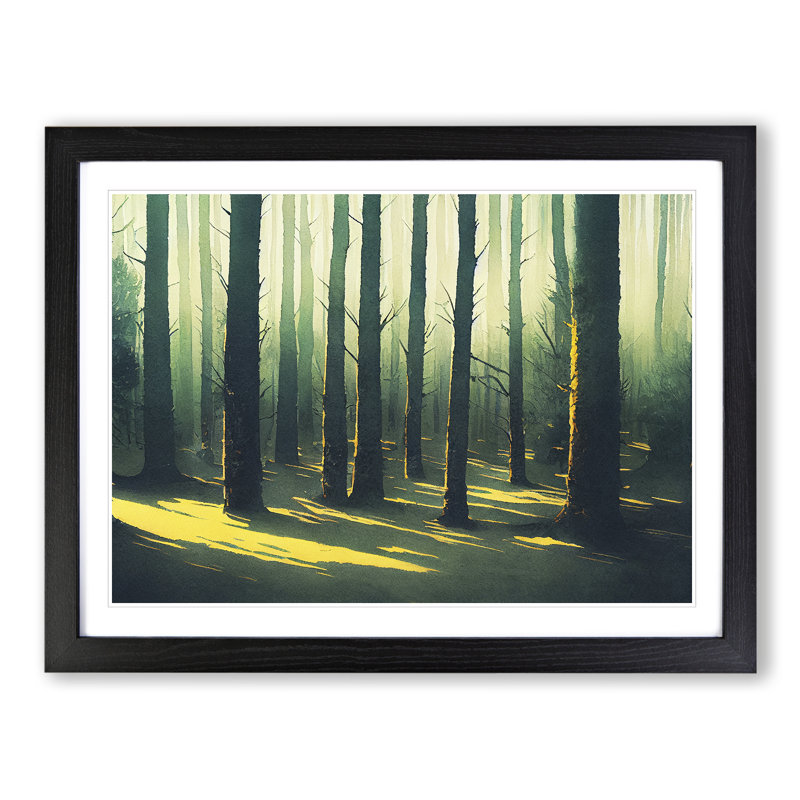 Forest Vol.2 1 Piece Single Picture Frame Painting, 34cm H x 46cm W x 2cm D, Black