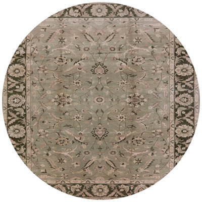 Tapis oriental vert / beige Liutulf