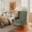 Manual Reclining Upholstered Wingback Armchair-1130921368