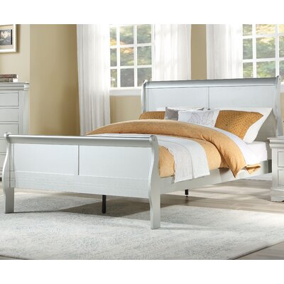 Henton Low Profile Sleigh Standard Bed -  Canora Grey, A6386A76013E4F32973D02333A45CD3D
