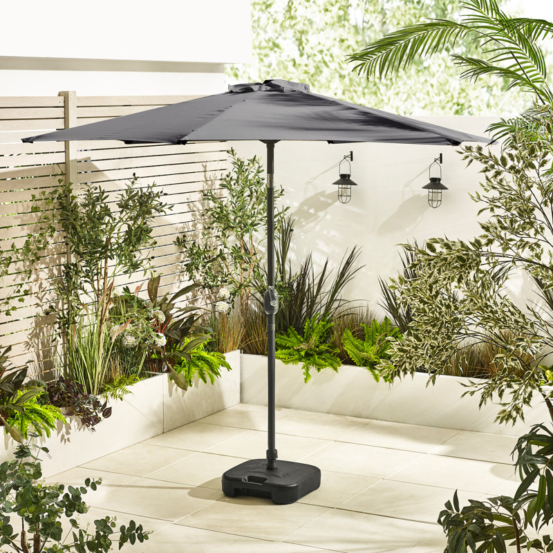 Celalettin 270cm Cantilever Parasol with Crank Lift , Counter Weights Included, Grey