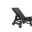 Ensemble de chaise longue surdimensionnée 3 pièces de qualité supérieure avec table d'appoint, toutes saisons, 5 positions, roues et porte-gobelet-302602622