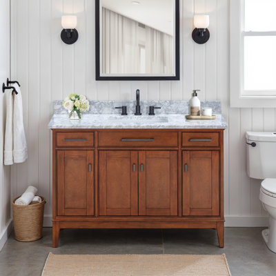 Meuble-lavabo simple 48 po avec plateau Anglet
