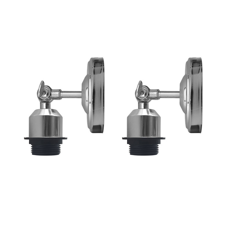 Boykin Adjustable Wall Sconce – Vintage Style Dimmable Light with Metal Shade by Breakwater Bay, No , Chrome
