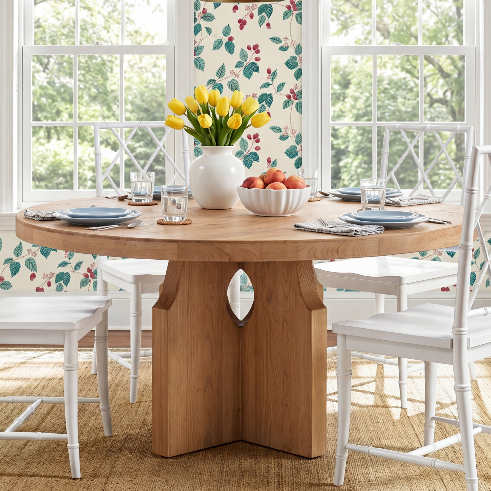 60" Dining Table, Black Elm