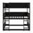 Triple Wood Bunk Bed, With Ladders, Guardrails-730253880