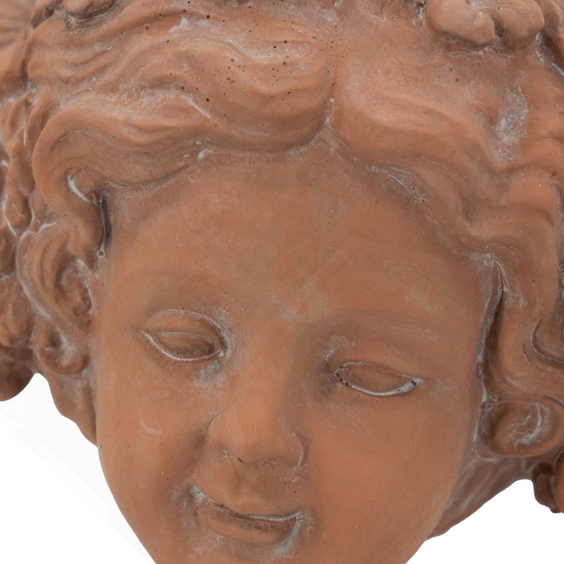 8X4x9" Visage Head Bust Planter, Brown - Home Wall Planter