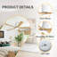 52 In. Indoor Flush Mount Ceiling Fan With Led Light, 5 Solid Wood Blades