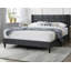 Linen Bed with Tufted Headboard-434920676-405671602