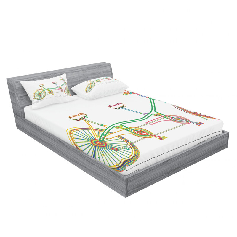 Microfiber Sheet Set, Queen Sheet Set + Fitted Sheet + 2 Pillowcases