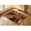 Tapis abstrait Boho Vivid Orange Black Brown-1066014960