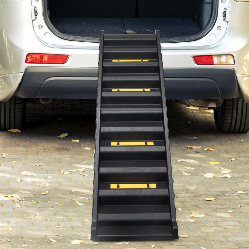 61'' Diovanni Portable folding Dog Stairs with Anti-Slip Mat, Lightweight for sofa, high beds, car