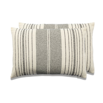 French Stripe Throw Pillow Cover And Insert – Set Of 2