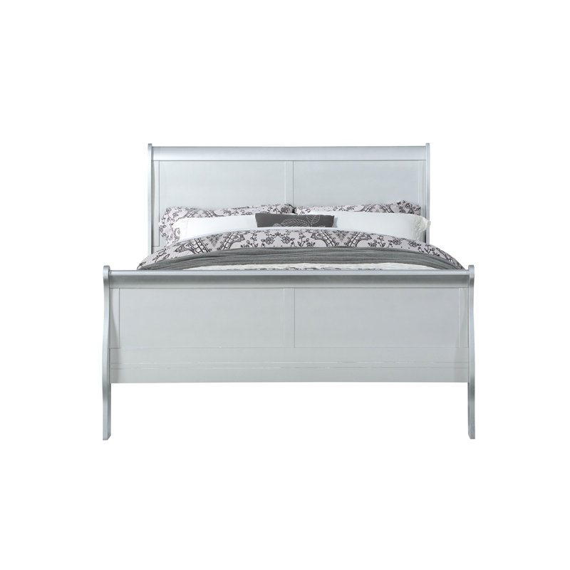 Louis Philippe Bed, King, Silver Grey