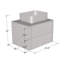 Meuble-lavabo noir 23,6 po Borneo-420680767