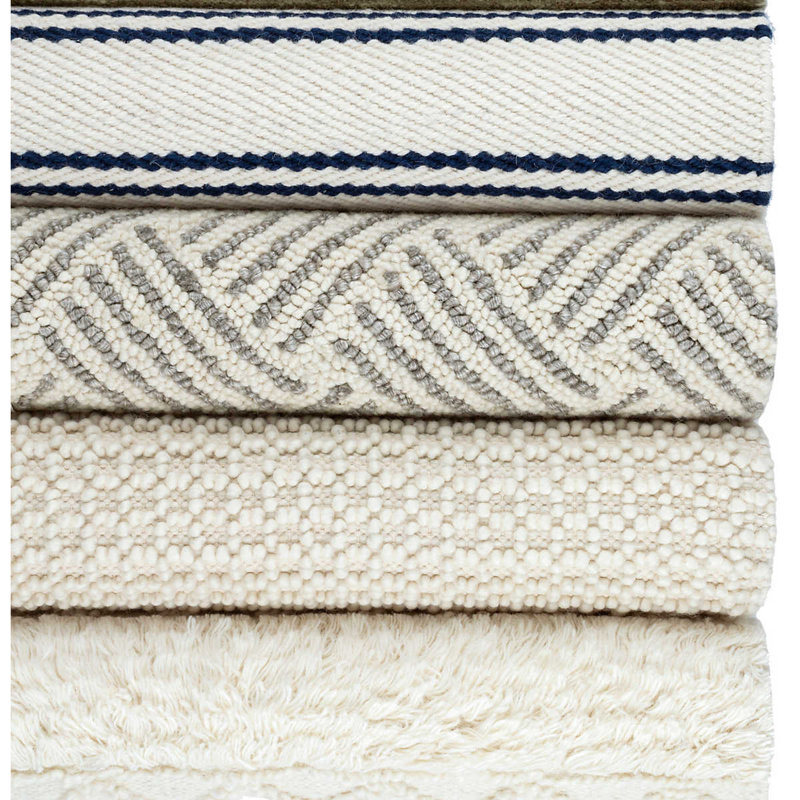 Hooper Ivory Handwoven Wool Rug, Runner 2'6" x 8'