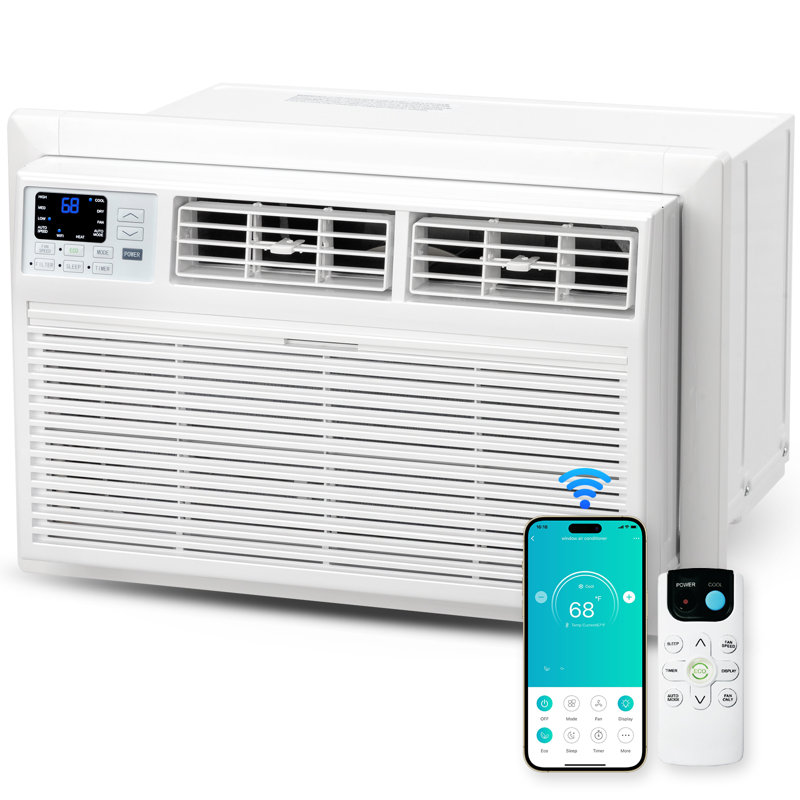 Climatiseur mural 10 000 BTU avec déshumidificateur Wi-Fi