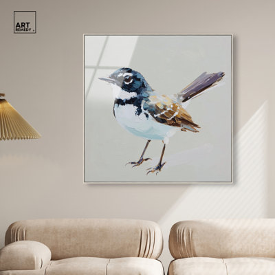«Fairy Wren III», reproduction d'art encadrée à la ferme par Art Remedy, cadre argenté, 40 x 40