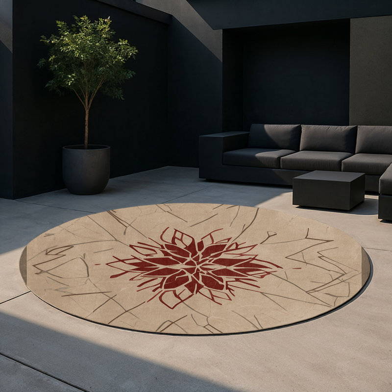 Vertex Harmony Indoor And Outdoor Area Rug, Round 5'