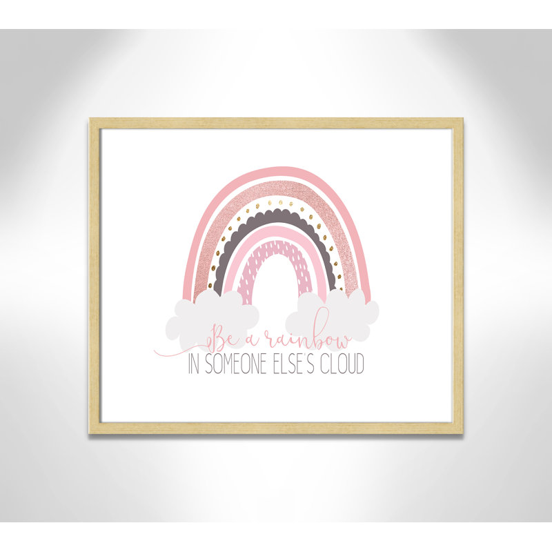 Être un arc-en-ciel, H 21,5 po x l 25,5 po x P 1,19 po, Cadre boîte champagne