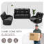 Canapé inclinable de cinéma avec porte-gobelets et poches latérales-1263376254
