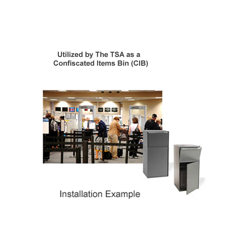 Steel Package Drop with Newspaper Compartment, Gray