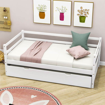 Twin Wooden Daybed with Twin Size Trundle