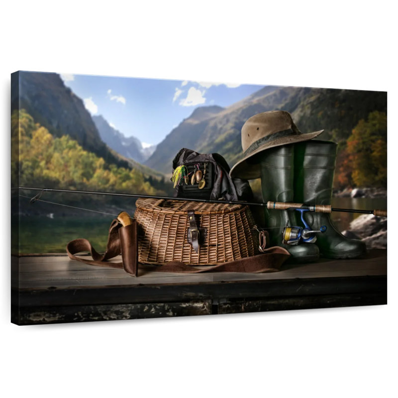 Senne Fishing Time, 26" H x 39" W