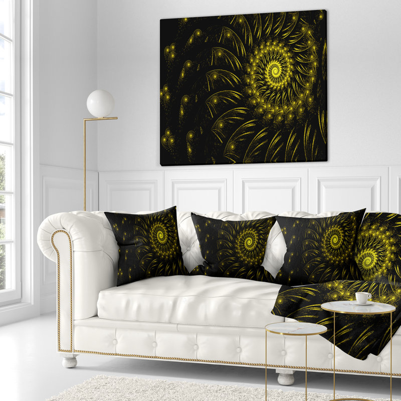 Coussin , 18 po x 18 po, Carré, Jaune