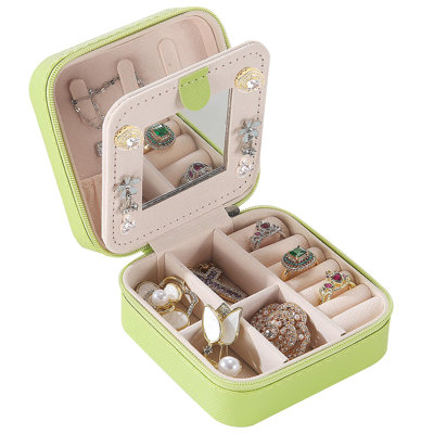 Travel jewelry case Travel jewelry box Travel Jewelry Organizer Small Jewelry Organizer Box for with Mirror
