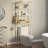 Calirose 23.6" W x 68 "H x 9.4" D Over The Toilet Storage with 4-tier shelf & 4 hooks-1698560457-1638126050