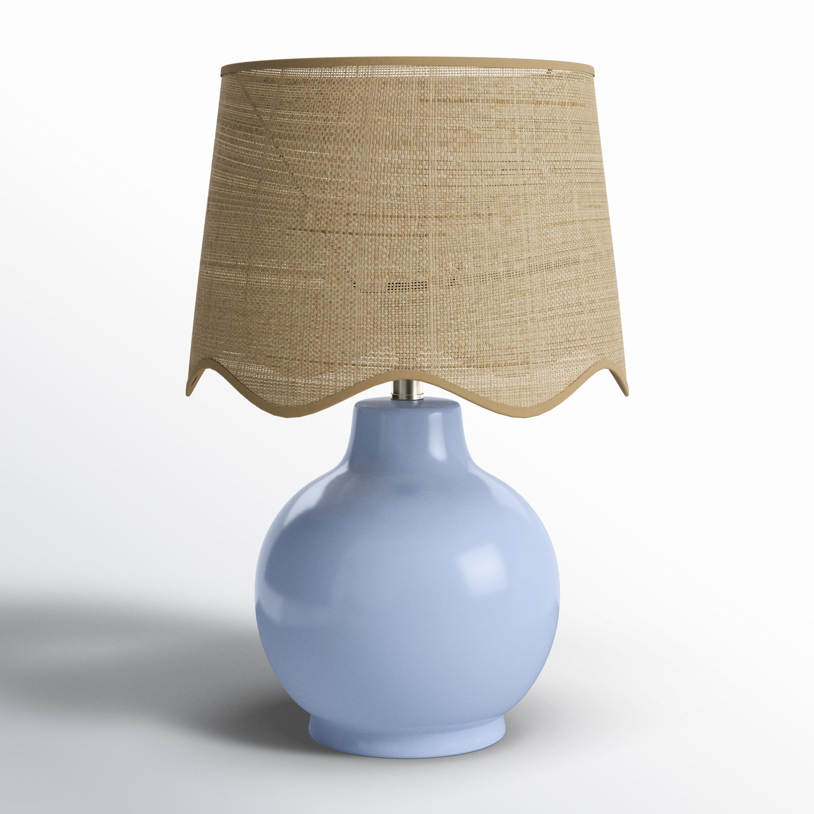 Maura Accent Table Lamp, Tan, Blue, 22"H x 15"W x 15"D