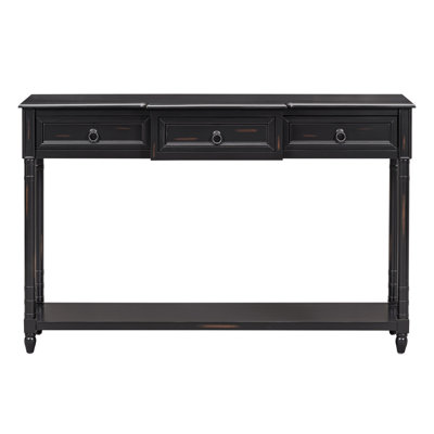 Ingber 52'' Console Table,Entryway table,Hallway table with Projecting Drawers and Long Shelf