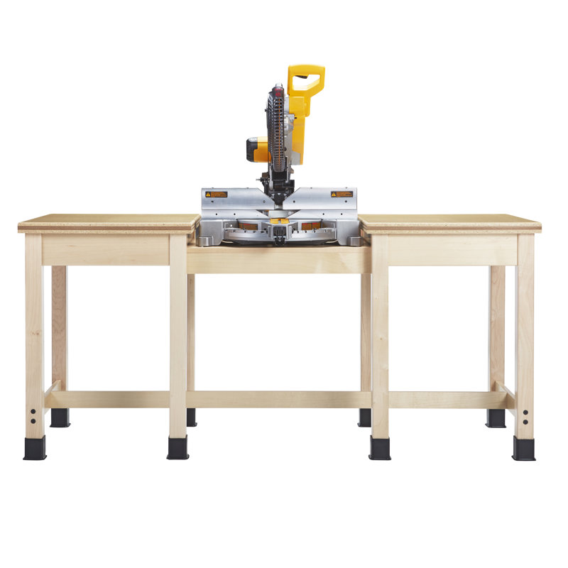 Établi avec plan de travail en bois l 72 po mitre box
